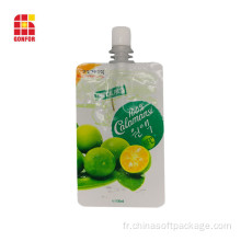 Pochette De Jus De Fruits Sur Mesure Avec Bec